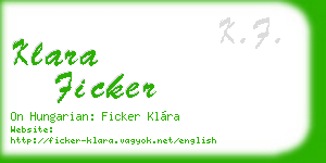 klara ficker business card